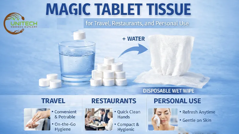 Magic Tablet Tissue for Travel, Restaurants, and Personal Use