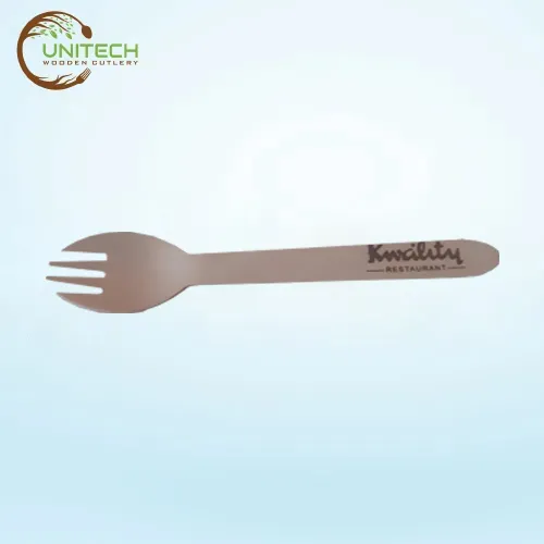 Hot Stamp Customized Wooden Spork